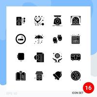 16 Universal Solid Glyphs Set for Web and Mobile Applications lab biology mass interior chimney Editable Vector Design Elements