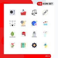 paquete de iconos de vector de stock de 16 signos de línea y símbolos para hipervínculo conectar enlace de barco finanzas paquete editable de elementos creativos de diseño de vectores