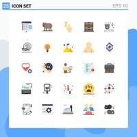 Universal Icon Symbols Group of 25 Modern Flat Colors of storage drawer canada document up Editable Vector Design Elements