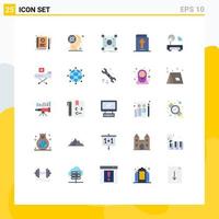 Set of 25 Modern UI Icons Symbols Signs for halloween hub processing data center Editable Vector Design Elements