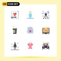 Universal Icon Symbols Group of 9 Modern Flat Colors of monster limonade biology american study Editable Vector Design Elements