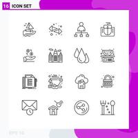 16 Creative Icons Modern Signs and Symbols of dollar computer user mouse interface mouse Editable Vector Design Elements