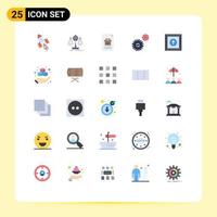 Set of 25 Commercial Flat Colors pack for winter tires scorecard report document Editable Vector Design Elements