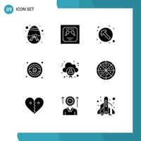 User Interface Pack of 9 Basic Solid Glyphs of man account arrow btc bitcoin Editable Vector Design Elements