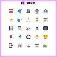 Set of 25 Modern UI Icons Symbols Signs for sets contac bot transmission tower energy Editable Vector Design Elements