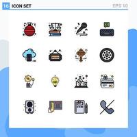 16 Creative Icons Modern Signs and Symbols of cloud wifi mic mail keyboard Editable Creative Vector Design Elements