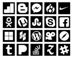 20 Social Media Icon Pack Including browser viddler skype cms houzz vector