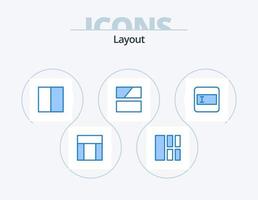 Layout Blue Icon Pack 5 Icon Design. layout. layout. grid. image. editing vector