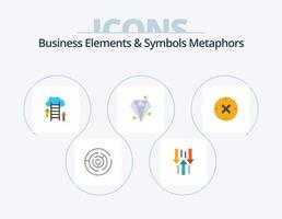 Business Elements And Symbols Metaphors Flat Icon Pack 5 Icon Design. sucess. diamound. upload. server. upload vector