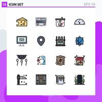 16 Creative Icons Modern Signs and Symbols of ddos graphy basket speed gauge Editable Creative Vector Design Elements