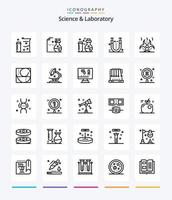 paquete de iconos de contorno de ciencia creativa 25 como laboratorio. ciencia. riesgo biológico proporción. proporción áurea vector