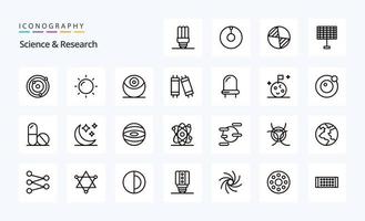 25 Science Line icon pack vector