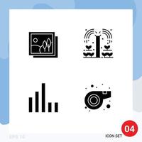 User Interface Solid Glyph Pack of modern Signs and Symbols of frame phone picture nature referee Editable Vector Design Elements