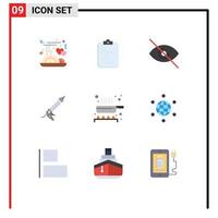 Universal Icon Symbols Group of 9 Modern Flat Colors of cook construction document repair sealant Editable Vector Design Elements