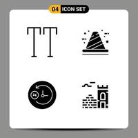 Universal Solid Glyphs Set for Web and Mobile Applications all day and night architecture construction wall Editable Vector Design Elements