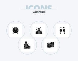 Valentine Glyph Icon Pack 5 Icon Design. signal. love. love wedding. day. valentine vector