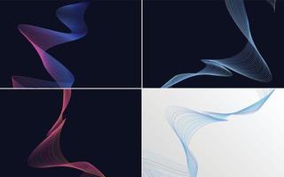 Collection of geometric minimal lines pattern set vector