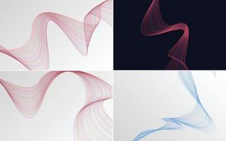 modern wave curve abstract presentation background Pack vector