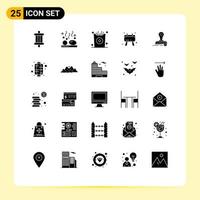 25 iconos creativos signos y símbolos modernos de elementos de diseño de vectores editables de la lista de verificación de bienestar de nota de clonación