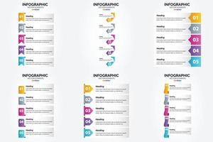 ilustración vectorial infografía conjunto de diseño plano para folleto publicitario y revista vector