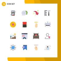 Universal Icon Symbols Group of 16 Modern Flat Colors of studio cd arrow inefficient erroneously Editable Pack of Creative Vector Design Elements