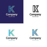 letra k diseño de paquete de logotipos grandes diseño de logotipos modernos y creativos para su negocio vector