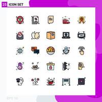 25 iconos creativos, signos y símbolos modernos de correo electrónico, insignia de chat gratis, tren, elementos de diseño vectorial editables vector