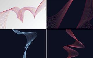 modern wave curve abstract presentation background Pack vector