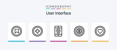 User Interface Line 5 Icon Pack Including time. clock. left. user. interface. Creative Icons Design vector