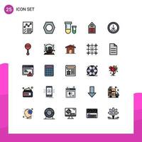 Modern Set of 25 Filled line Flat Colors and symbols such as apps tag potion environment eco Editable Vector Design Elements