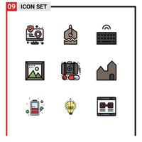 9 Creative Icons Modern Signs and Symbols of case picture hardware development coding Editable Vector Design Elements