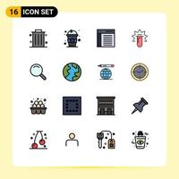 16 Creative Icons Modern Signs and Symbols of search lab coding medical tube Editable Creative Vector Design Elements