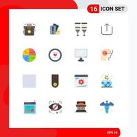 Set of 16 Commercial Flat Colors pack for skin upload blood up transfusion Editable Pack of Creative Vector Design Elements