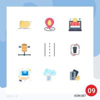 9 Universal Flat Color Signs Symbols of infrastructure web hosting easter server computing Editable Vector Design Elements