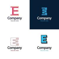 Letter E Big Logo Pack Design Creative Modern logos design for your business vector