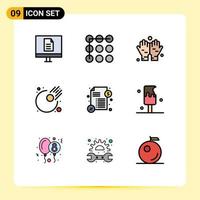 Set of 9 Modern UI Icons Symbols Signs for desert money dua loan astronomy Editable Vector Design Elements