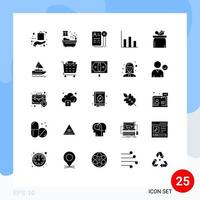 Stock Vector Icon Pack of 25 Line Signs and Symbols for baby moderate business graphic resume Editable Vector Design Elements