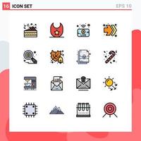 16 Creative Icons Modern Signs and Symbols of autumn data analysis live auditing right Editable Creative Vector Design Elements