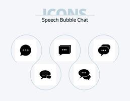 Chat Glyph Icon Pack 5 Icon Design. bubble. conversation. bubble. chat. communication vector