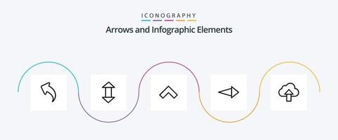 Arrow Line 5 Icon Pack Including . up. up. upload. next vector