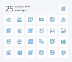 Public Signs 25 Blue Color icon pack including water. no. question. drop. hotel vector