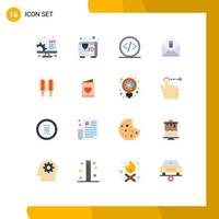 Universal Icon Symbols Group of 16 Modern Flat Colors of decoration china development pendant message Editable Pack of Creative Vector Design Elements