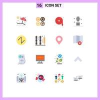 Universal Icon Symbols Group of 16 Modern Flat Colors of triangle salon hose makeup cosmetic Editable Pack of Creative Vector Design Elements