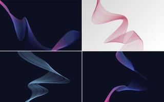 Collection of geometric minimal lines pattern set vector