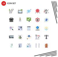 Universal Icon Symbols Group of 25 Modern Flat Colors of briefcase manual diamond grinder sport Editable Vector Design Elements