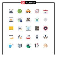 25 Creative Icons Modern Signs and Symbols of sharing group multimedia target customer seo Editable Vector Design Elements