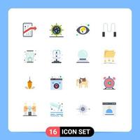 16 Creative Icons Modern Signs and Symbols of lab sport health skipping views Editable Pack of Creative Vector Design Elements