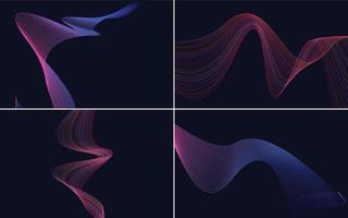 Collection of geometric minimal lines pattern set vector