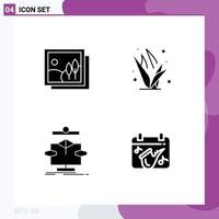 Set of Modern UI Icons Symbols Signs for frame chart picture green diagram Editable Vector Design Elements