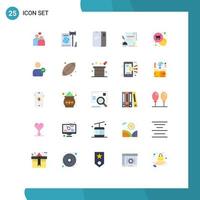 Set of 25 Commercial Flat Colors pack for agreement paper secure contract android Editable Vector Design Elements